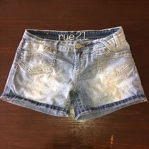 Blue jean shorts